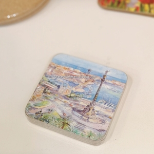 <span class=keywords><strong>Pas</strong></span> <span class=keywords><strong>cher</strong></span> Paysage-Design Coaster Set Poly Sac Souvenir Cadeau avec Tapis & Pads Produit Touristique - Product Image 3