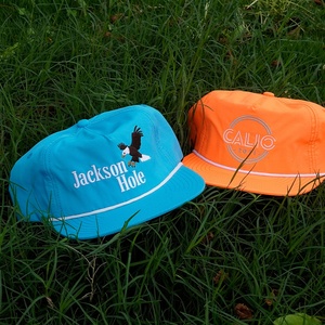 Casquettes Snapback personnalisées à 5 panneaux en nylon, logo brodé, casquettes non structurées - Product Image 1