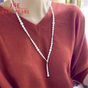 Mùa đông và mùa thu mặc áo len ngọc trai thiết yếu Chuỗi 2-8mm chất lượng cao không hạt nhân hạt 65-70cm - Product Image 1