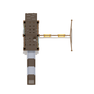 리유 상업용 야외 놀이터 장비, 유치원 어드벤처 파크용 플라스틱 튜브 미끄럼틀 등반 프레임 - Product Image 2