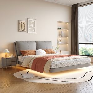 Yisi Italien Crème Style Doux <span class=keywords><strong>Dossier</strong></span> Puff Lit King Lit Haut de Gamme <span class=keywords><strong>Suspendu</strong></span> En Cuir Art Lit - Product Image 5