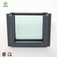 Topbright - Grille de fenêtre PTAC moderne en alliage d'aluminium à lamelles fixes horizontales en acier inoxydable pour hôtel américain, idéale pour le salon