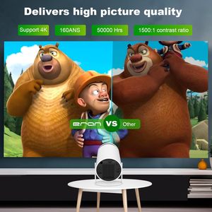 YDH-HY300 2025 New H713 500 Lumens 4K Chiếu 130 Inch Android 11 Bt5.0 Kép Wifi Tự Động Tập Trung Home <span class=keywords><strong>LCD</strong></span> Máy Chiếu Di Động 4K - Product Image 3