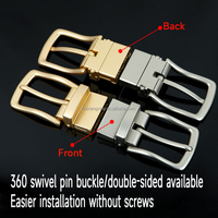 Boucles de ceinture réversibles personnalisées avec logo OEM, accessoires vestimentaires, couleur plaquée dans un style créatif, boucle de ceinture en métal populaire, ceinture pour homme