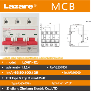 Tùy Chỉnh C-Loại Thu Nhỏ Ngắt Mạch 230V 40 Ampe Mini Ngắt Mạch - Product Image 4