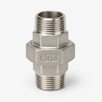 Raccord de tuyauterie en acier inoxydable 304, fileté mâle, lisse, basse pression, moulé par investissement, DN15-DN50, BSPP/BSPT, personnalisé OEM