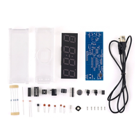 Kit de production d'horloge numérique à sept couleurs bricolage électronique pièces détachées LED tube numérique réveil soudage 51 microcontrôleur