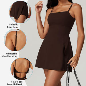 Vestido de Tenis para Mujer DLT8676, Vestido Deportivo con Pantalones Cortos y Sujetador, Vestidos Deportivos de Golf para Mujer, Ropa de Yoga - Product Image 1