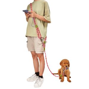 नायलॉन कुत्ते ने पालतू कुत्तों की चेन ट्रैक्शन रस्सी से छोटे बड़े कुत्तों के लिए फ्री हैंड रस्सी चेन चलाने के लिए प्रेरित किया - Product Image 2