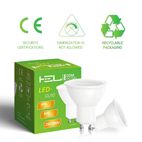 Foco LED HELI GU10, Temperatura de Color 6000K, Ángulo de Haz de 100°, Montaje Empotrado para Hogar y Oficina