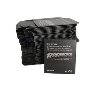 Custom LOGO Printing Small Black Folding Product Paper Box Packaging Reverse Tuck End Folded Boxes for Soap