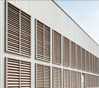 Aileron de ventilation extérieur fixe en aluminium de type Z, léger, imperméable, économe en énergie, résistant aux UV