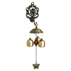 Carillon de vent de fleurs mignonnes artisanales en métal personnalisées en laiton