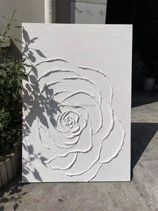 Peinture <span class=keywords><strong>à</strong></span> l'huile 3D texturé fleur peinture Art peinture mur Art fait <span class=keywords><strong>à</strong></span> la main Art encadré <span class=keywords><strong>toile</strong></span> blanc décoration de la maison peintures <span class=keywords><strong>à</strong></span> l'huile - Product Image 2