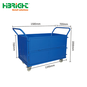 Heavy Duty Industrial Logistics Trolley Metal Wire Mesh Cage <b>Cart</b> with Wheels <b>for</b> Warehouse and Factory - Product Image 5
