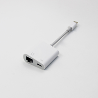 Adaptor Ethernet OTG Tipe C ke RJ45 Kabel Jaringan LAN/Hub Dengan Kamera USB 3 dan Port Pengisian Daya untuk IOS/iPad Flash Drive