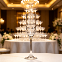 Flûtes à champagne élégantes en cristal sans plomb de 190 ml, verres à vin mousseux hauts pour la restauration de mariages de luxe et les bars à domicile