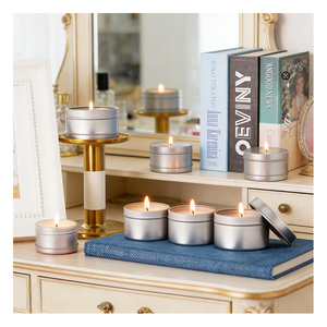 Table <b>Candle</b> Elegant Vessel Packaging Unscented Natural Wax Banquet Ceremony Boutique Presentation Collection Deluxe - Product Image 2