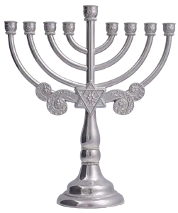 Israele gerusalemme Menorah nove rami stella argento Menorah portacandele personalizzato lucido Menorah Hanukkah