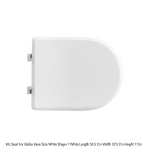 Asiento para inodoro Globo, tamaño Vase, color blanco, forma 7, longitud 50.5 cm, ancho 37.5 cm, altura 7 cm - Product Image 3