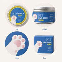 Baume pour pattes d'animaux 50g, crème hydratante naturelle pour protéger les pattes sèches et gercées des chiens et des chats, toutes saisons, OEM bienvenu