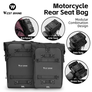 WEST BIKING 20L/30L Sac latéral arrière de grande capacité pour moto Sac de selle en cuir imperméable pour moto - Product Image 6