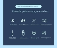 Récepteur audio Bluetooth 5.3 sans fil, prise AUX 3,5 mm, RCA, lecteur USB, lecture intelligente, adaptateur audio stéréo sans fil pour kit voiture
