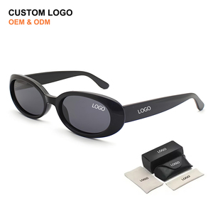 Gafas de Sol de Moda Y2K para Hombre y Mujer, Logotipo Personalizado, Marcas de Moda, Monturas Ovaladas Pequeñas, Gafas de Sol UV400 de Alta Calidad - Product Image 3