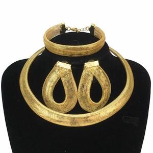 Ensembles de bijoux en or brésiliens simples en gros pour les femmes fête et fiançailles Fhk17179 - Product Image 6