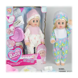14inch real looking silicone newborn vinyl baby dolls accessories diapers toilets feeding bottles with IC girls kids toys