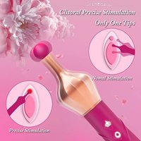 Dames Tweekoppige Multi-Frequentie Clitoris Vibrator Massager Multi-Frequentie Vibratie Pen Seksspeeltjes
