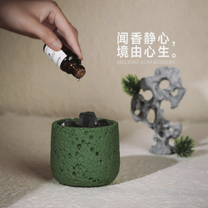 Conteneur Cylindrique en Béton avec Pierre de Cristal Créative, Parfum Personnalisé Artisanal, Écologique, Sans Alcool, Longue Durée, Fraîcheur Durable - Product Image 5