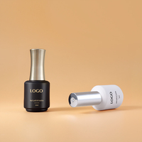 Flacon en verre vide rechargeable de 14 ml pour gel à ongles, conteneur anti-fuite avec pinceau, OEM ODM