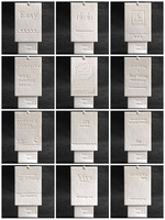 Étiquettes volantes en relief personnalisées de luxe, étiquettes de vêtement en carton, étiquettes de vêtements, étiquettes de vêtements pour femmes, papier, chaussures usagées en balles imprimées
