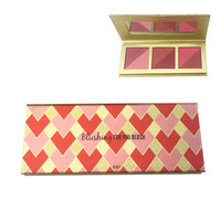 Palette de fard à joues douces 2 couleurs en 1, corps transparent, miroir papier rigide, étiquette privée, Palette de Blush Vegan personnalisée