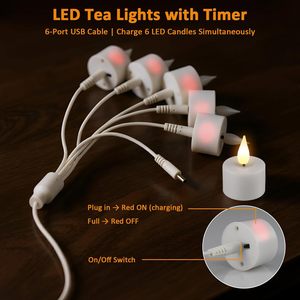 Approvisionnement direct usine en gros de bougies <span class=keywords><strong>LED</strong></span> sans flamme rechargeables 3D pour les planificateurs d'Halloween et les organisateurs d'événements - Product Image 6