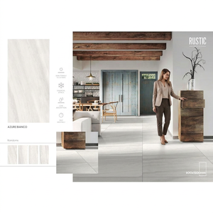 Carreaux de porcelaine effet marbre poli Vistaar Splash Azure Crema 600x1200mm, modernes, pour sol et mur - Product Image 2