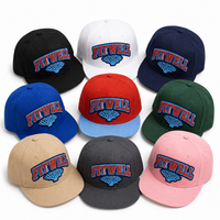 Casquette de baseball structurée à six panneaux avec broderie 3D personnalisée, visière plate, style streetwear, fabricant de casquettes OEM ODM sous marque privée