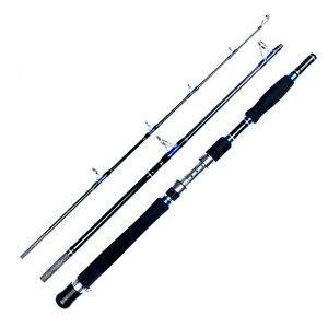 Canne à pêche en carbone 3 brins pour eau salée, portable, pour la pêche en mer, la jigging, le trolling, la pêche à la traîne, avec poignée en EVA - Product Image 1