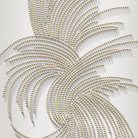 Art mural vertical 3D en perles, installation d'art moderne minimaliste contemporain pour hôtel, pièce d'exposition, villa, escalier, multi-pièces