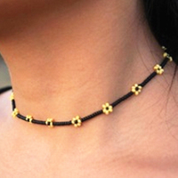 Extrêmement populaire bohème fait à la main tressé perlé clavicule chaîne mignon multicolore marguerite fleur collier cadeaux pour les femmes