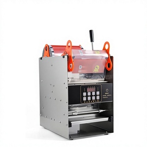 Scelleuse de barquettes alimentaires semi-automatique, mini, portable, manuelle, avec taille de barquette personnalisable, pour barquettes et contenants alimentaires, et scellage sous vide alimentaire - Product Image 1