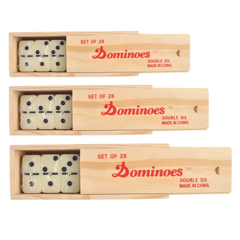 Großhandel benutzer definierte Dominosteine/Dominos Set benutzer definierte Logo/Chip Domino