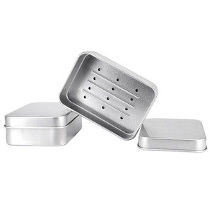 Jabonera de Aluminio Plateado de 150 ml, Caja de Almacenamiento de Jabón de Metal Antirust, Portátil, Resistente a la Humedad, para el Hogar o Viajes - Product Image 1