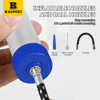 Pompe à air BAIMEI durable, étanche, écologique et légère pour le gonflage de ballons de football/vélos, avec aiguilles incluses