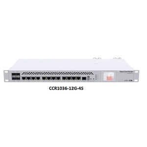 Router Mikrotik <span class=keywords><strong>CCR1036</strong></span>-<span class=keywords><strong>12G</strong></span>-<span class=keywords><strong>4S</strong></span> con CPU de 36 Núcleos, 12 Puertos Gigabit Ethernet, 4 Puertos SFP, 4GB de RAM, 1GB de Almacenamiento, FTTH Inalámbrico/Wi-Fi - Product Image 2