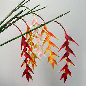 ดอกไม้ประดิษฐ์เม้งเจีย บิสซาร์โร่ 9 หัว สีส้ม ชมพู แดง สำหรับตกแต่งงานแต่งงาน ตกแต่งบ้าน ตกแต่งดอกไม้ - Product Image 3