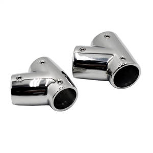 Accesorios Marinos de Acero Inoxidable 316, Conector en T de 60 mm para Astas de Bandera y Barandillas, Conector en T Izquierdo y Derecho - Product Image 1