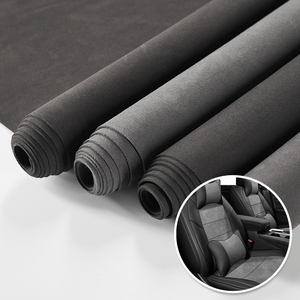 Tissu de <span class=keywords><strong>voiture</strong></span> de 1.6mm avec cuir suédé PU de style Nappa en cuir recyclé avec fonctions occultantes et d'évacuation - Product Image 1