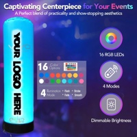 Colonne lumineuse LED géante gonflable rotative personnalisée pour publicité, décoration de festivals en tissu Oxford